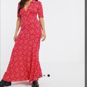 ASOS Design Petite Short Sleeve Maxi Dress